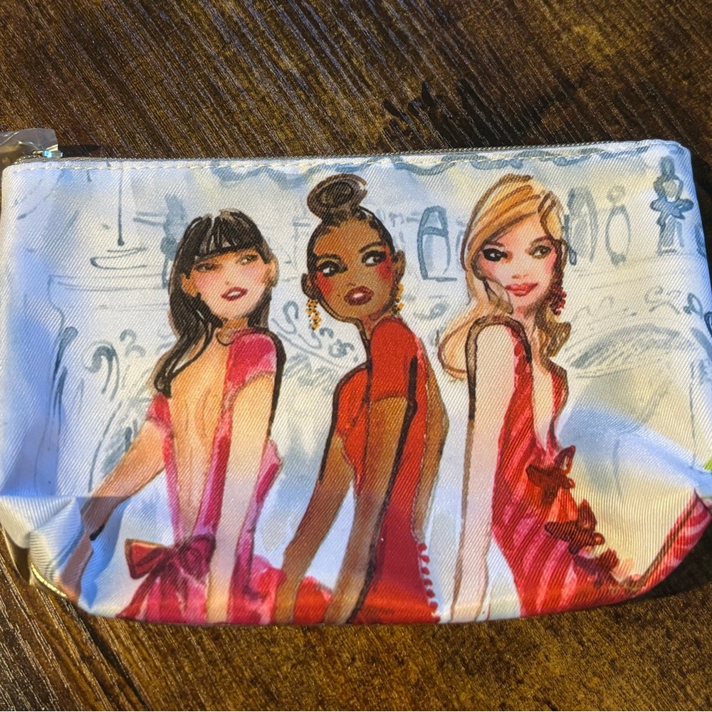 Estee Lauder Fashion Illustration Makeup Pouch - Gold